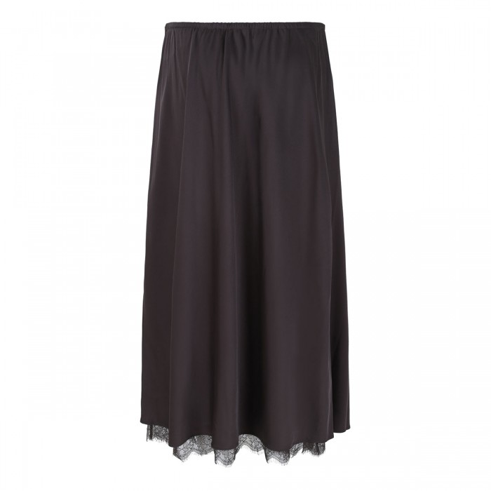Lace trim slip skirt