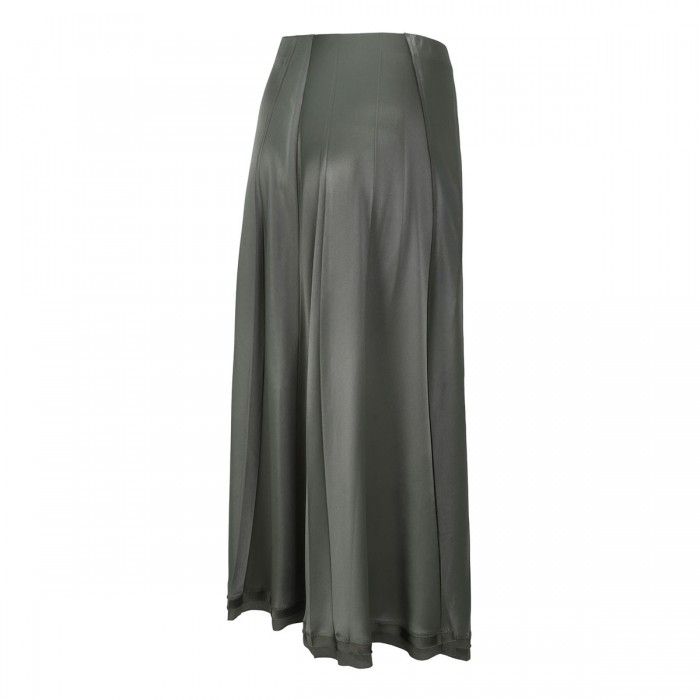Creased pleated midi skirt