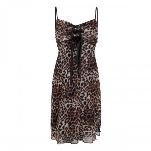 Leopard slip dress