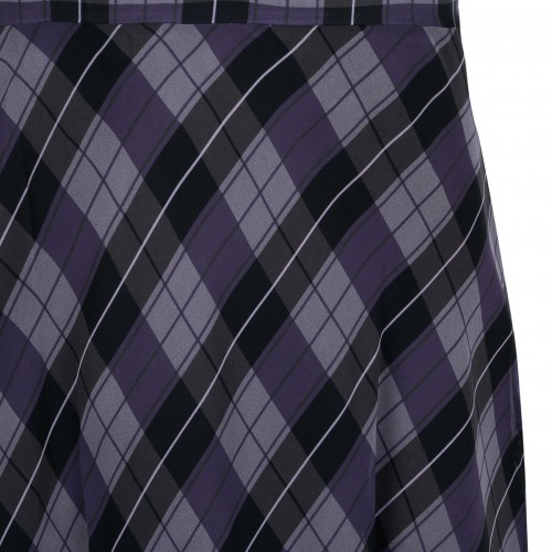 Plaid chiffon midi dress 2