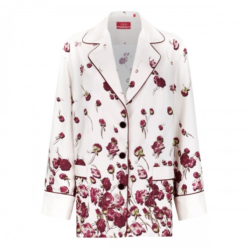 Asia printed pajama jacket