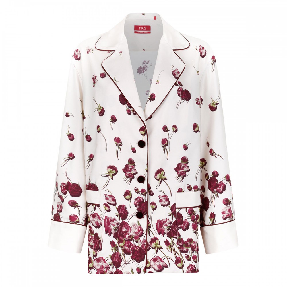 Asia printed pajama jacket