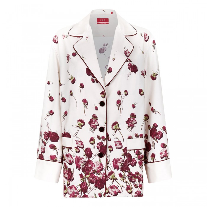 Asia printed pajama jacket
