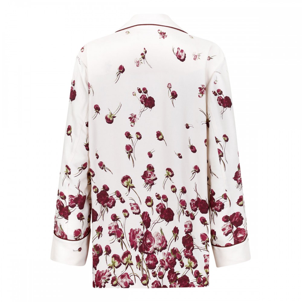 Asia printed pajama jacket