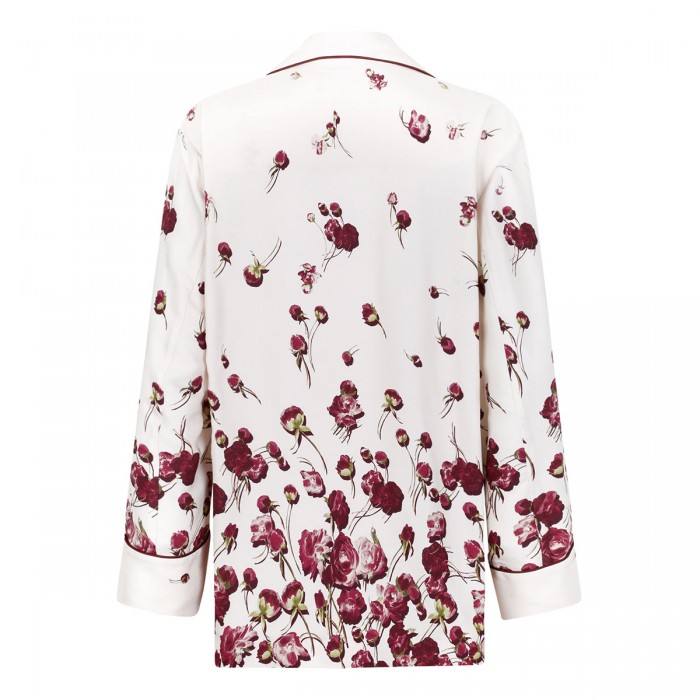 Asia printed pajama jacket