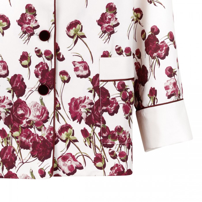 Asia printed pajama jacket