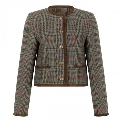 Houndstooth virgin wool jacket