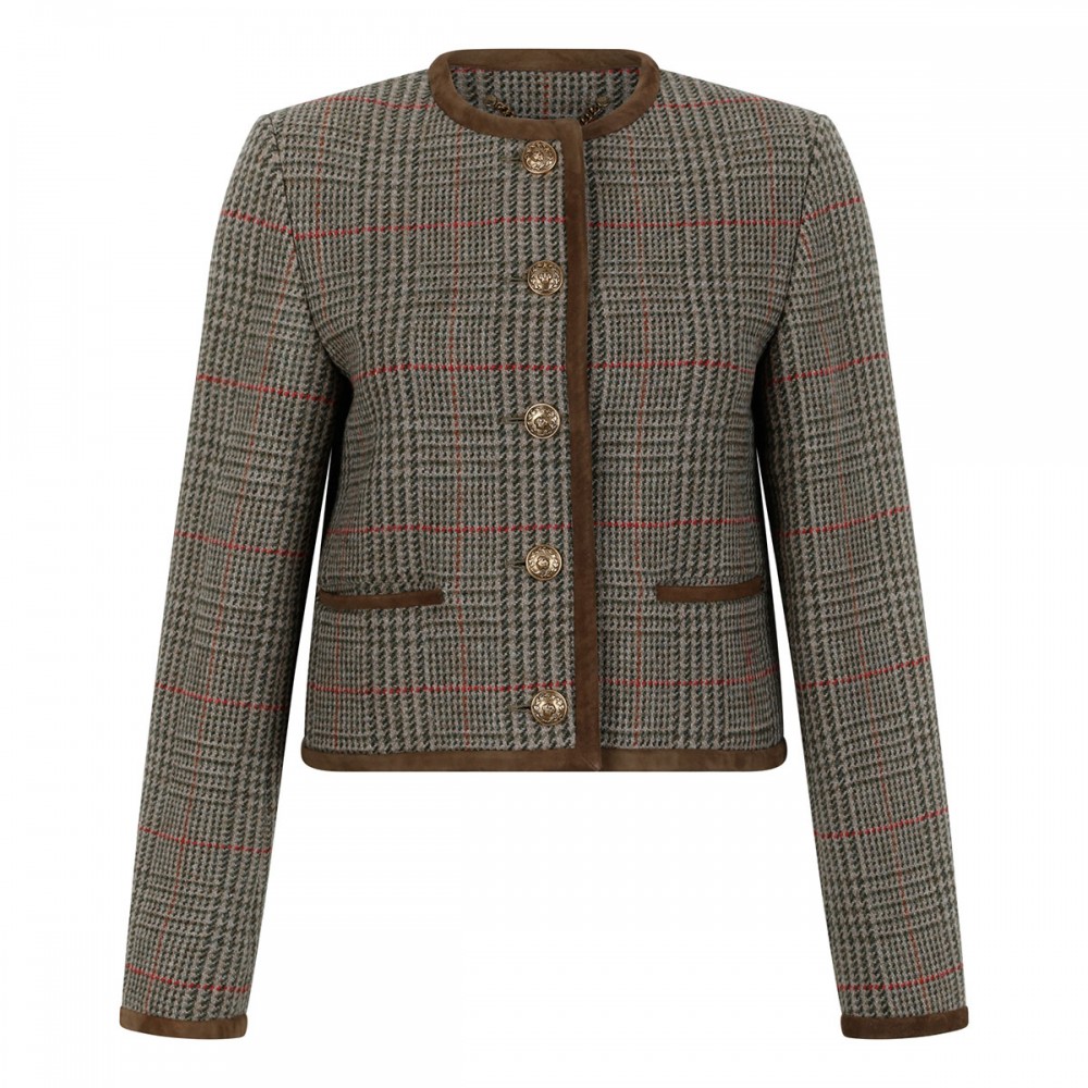 Houndstooth virgin wool jacket