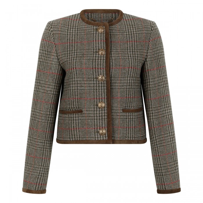 Houndstooth virgin wool jacket
