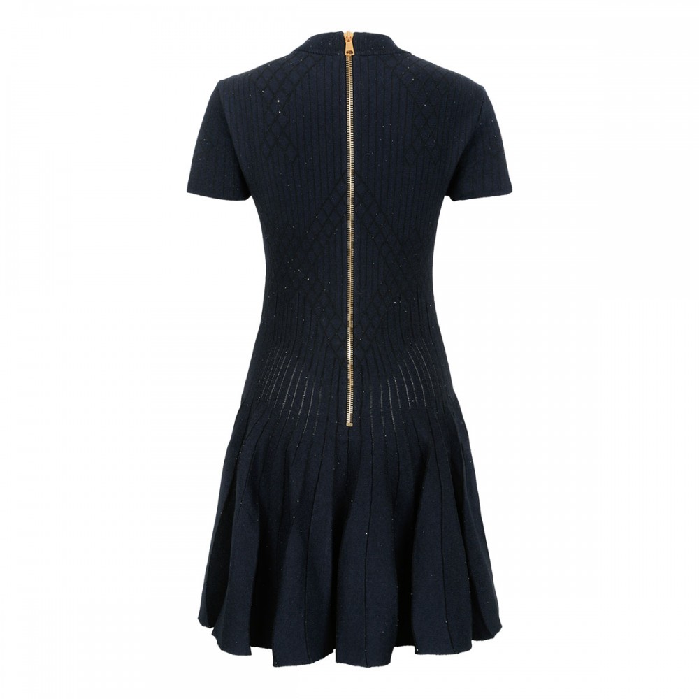 Glittered compact viscose knit dress
