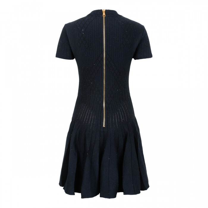 Glittered compact viscose knit dress