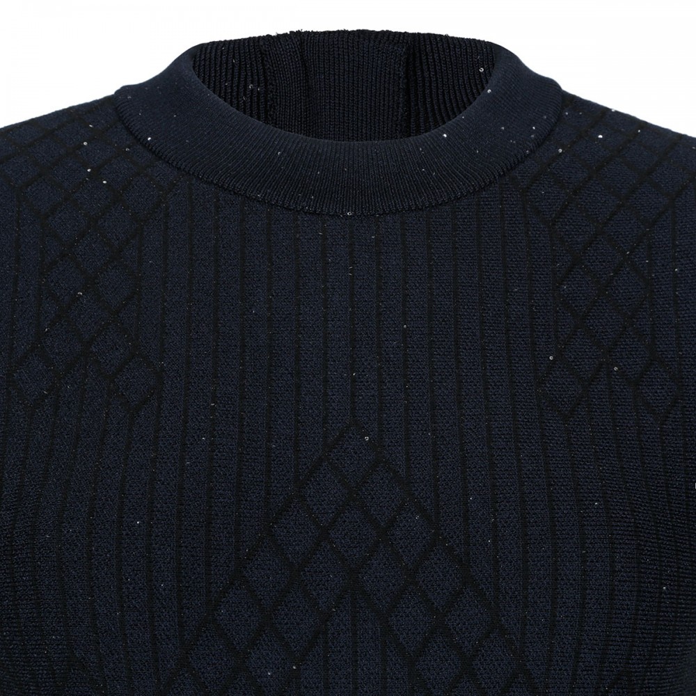 Glittered compact viscose knit dress