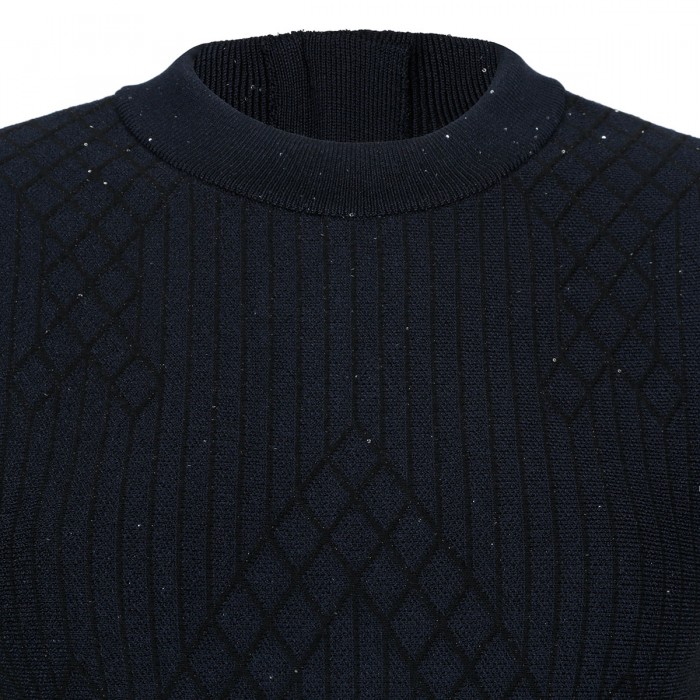 Glittered compact viscose knit dress