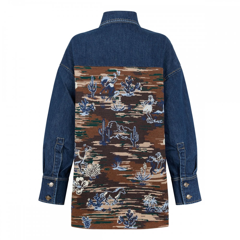 Tex-Hawaii Roundtrip denim overshirt