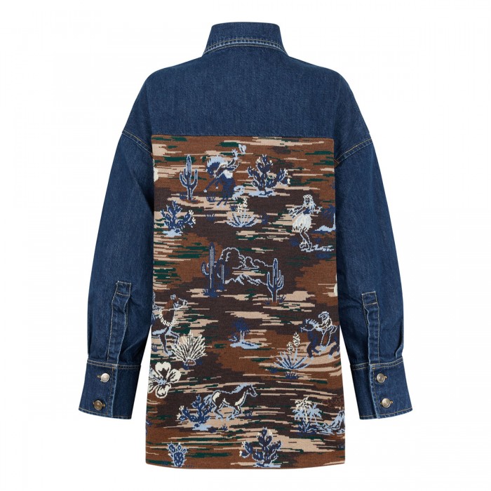 Tex-Hawaii Roundtrip denim overshirt