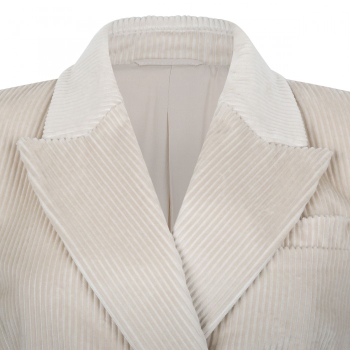 Double-breasted corduroy blazer