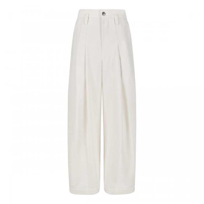 Wrinkled denim baggy pants