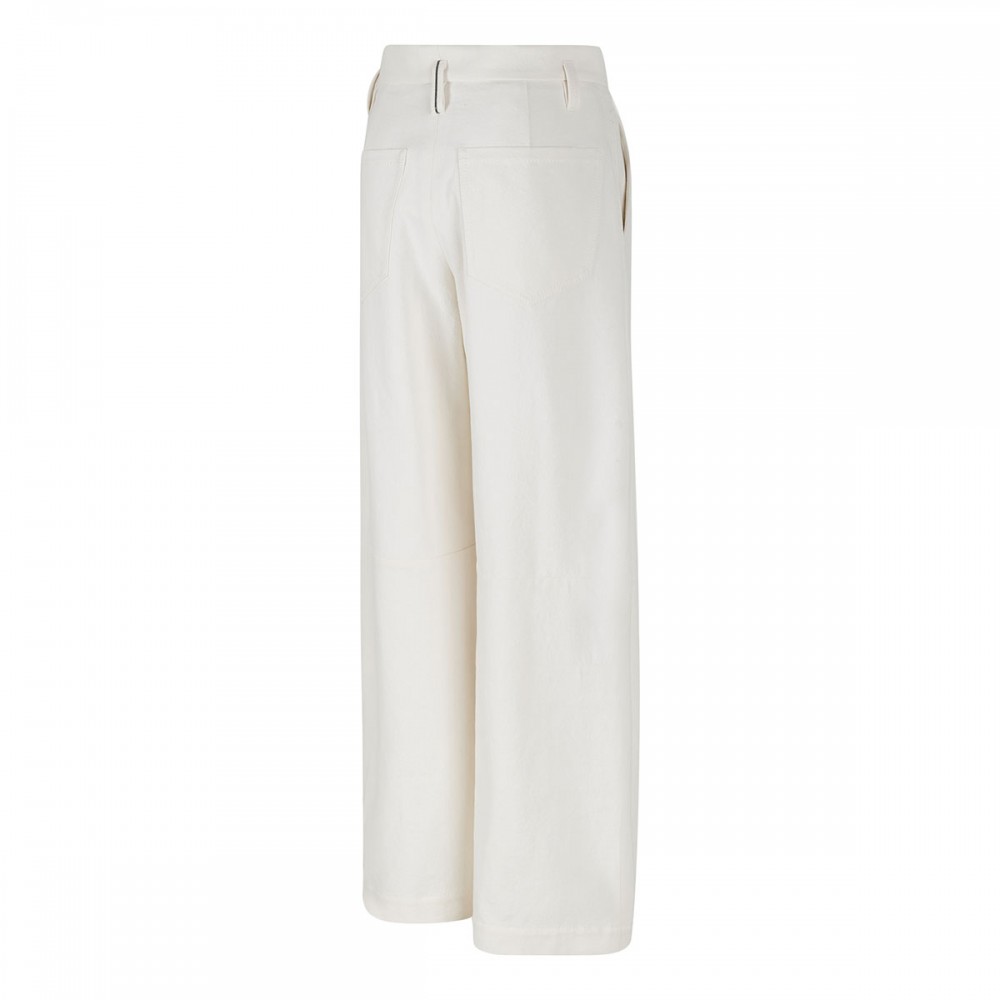 Wrinkled denim baggy pants