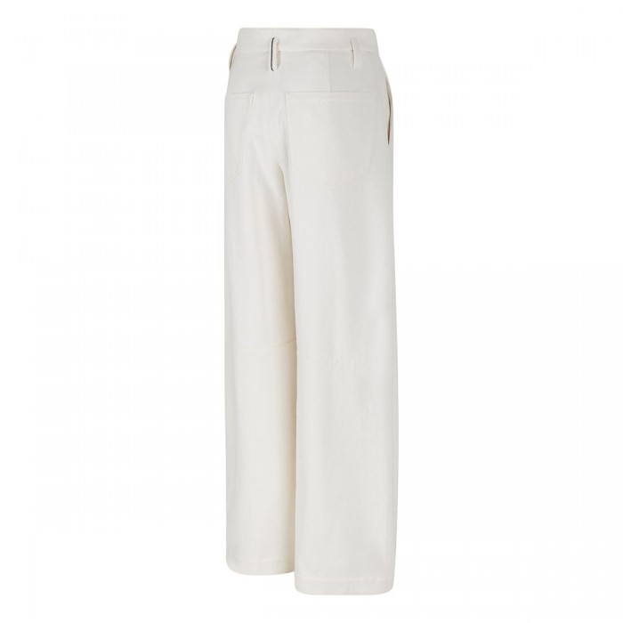 Wrinkled denim baggy pants