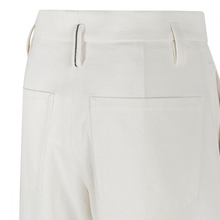 Wrinkled denim baggy pants