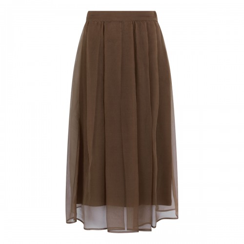 Circle silk skirt