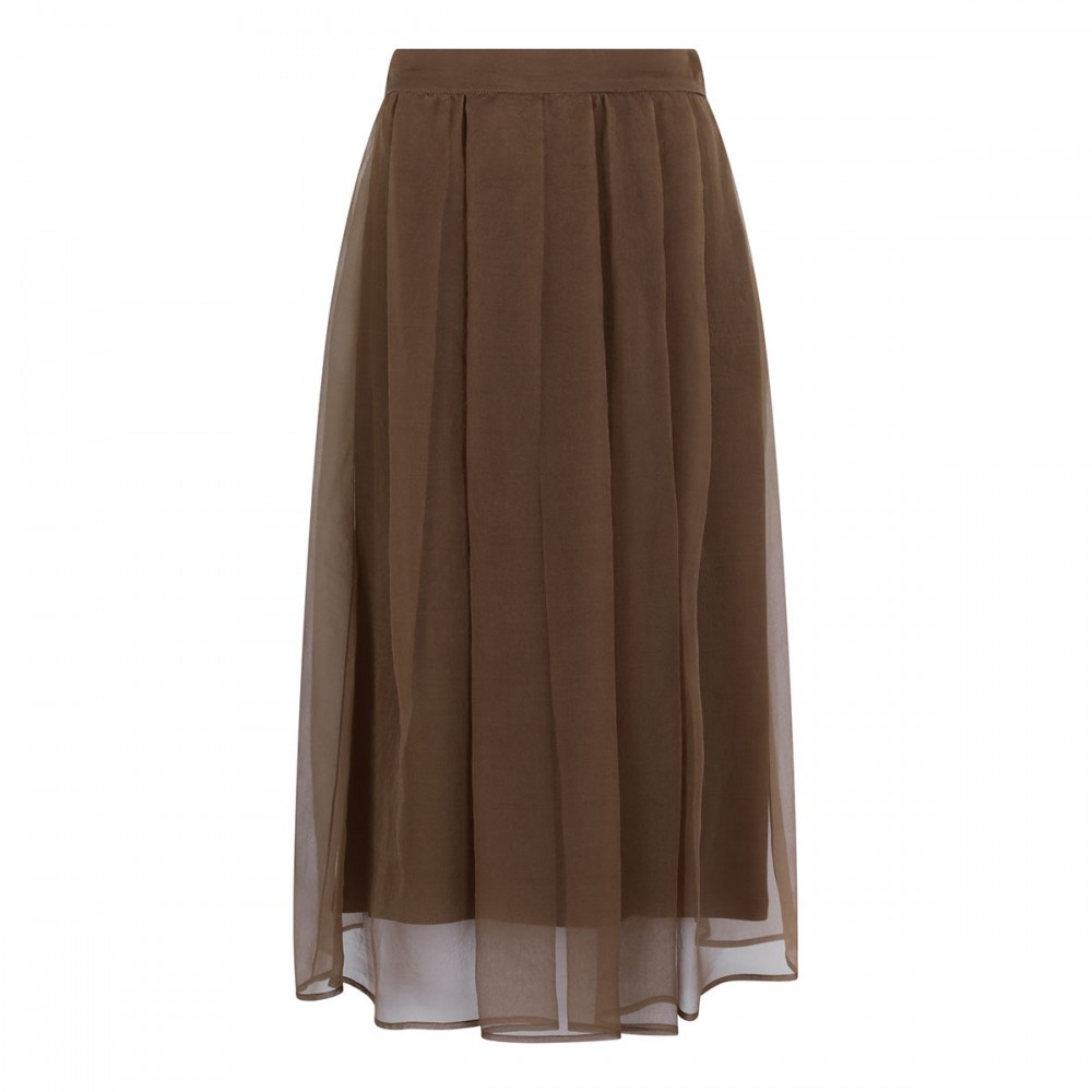 Circle silk skirt