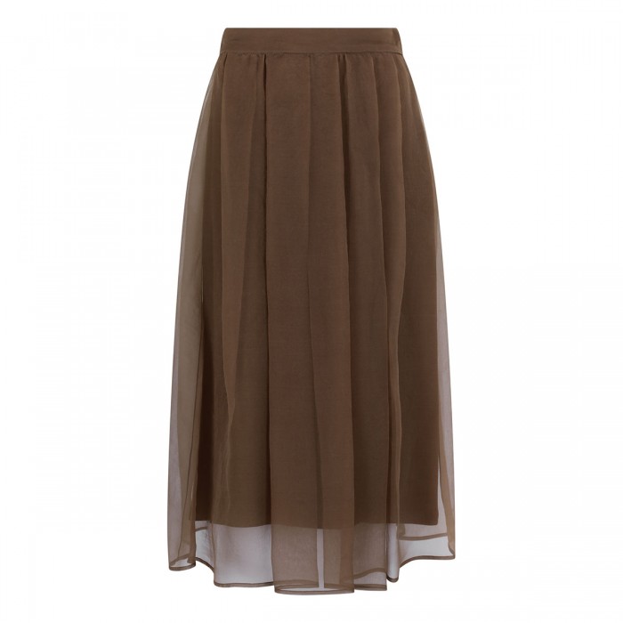 Circle silk skirt