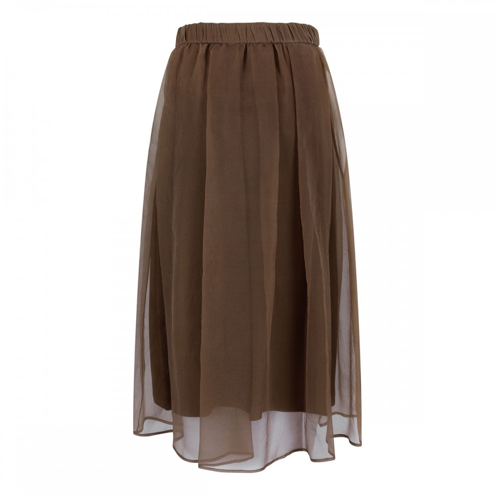 Circle silk skirt