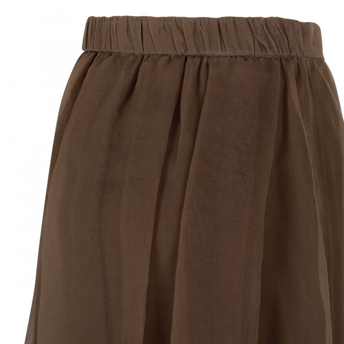 Circle silk skirt