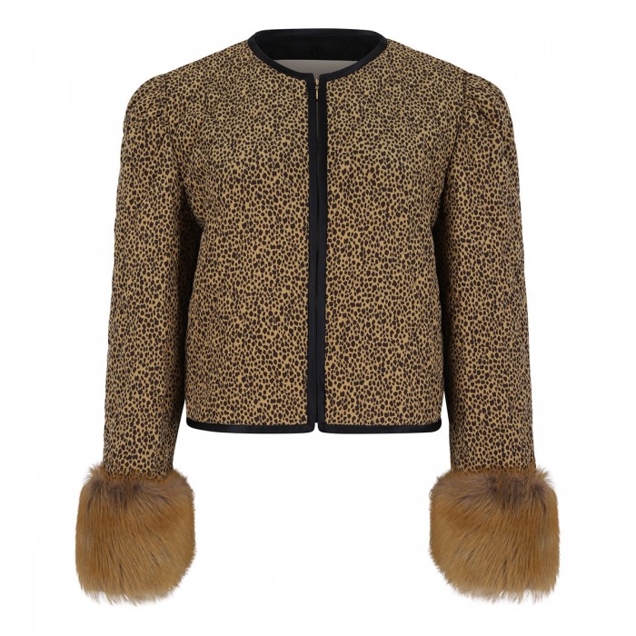 Leopard quilted jacket