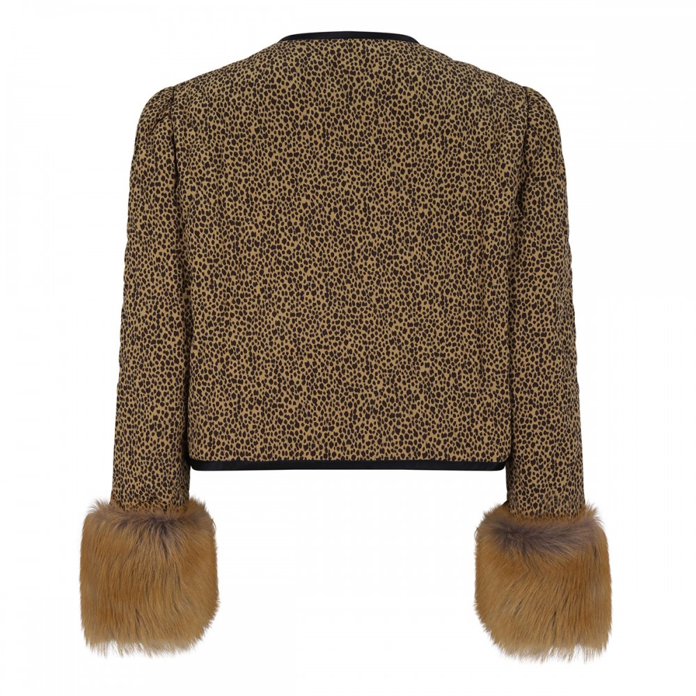 Leopard quilted jacket