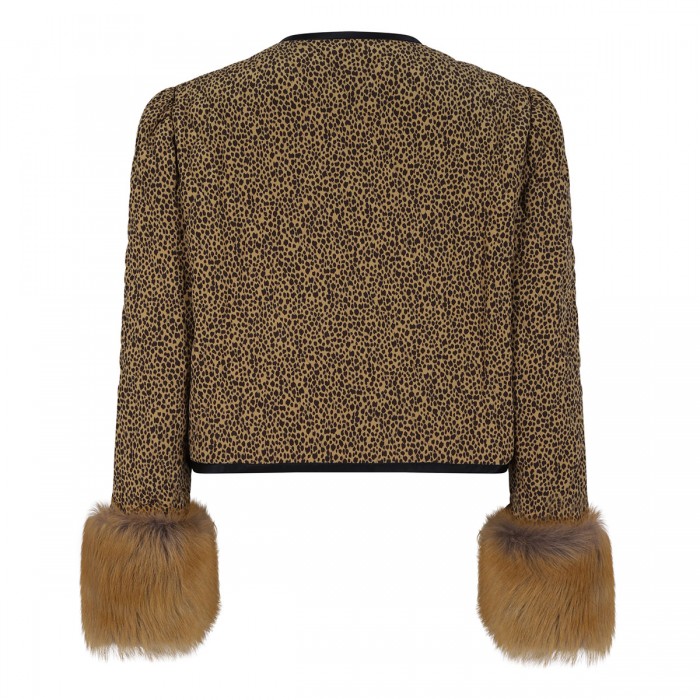 Leopard quilted jacket