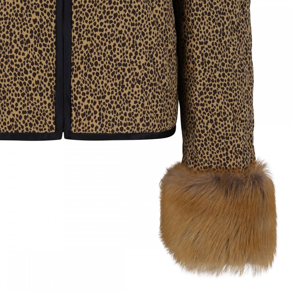 Leopard quilted jacket