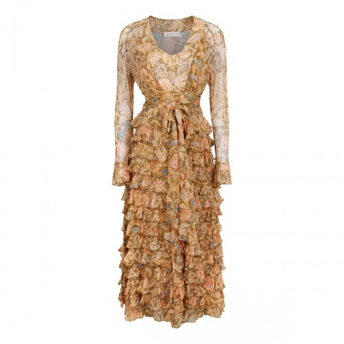 Valiant ruffle wrap dress
