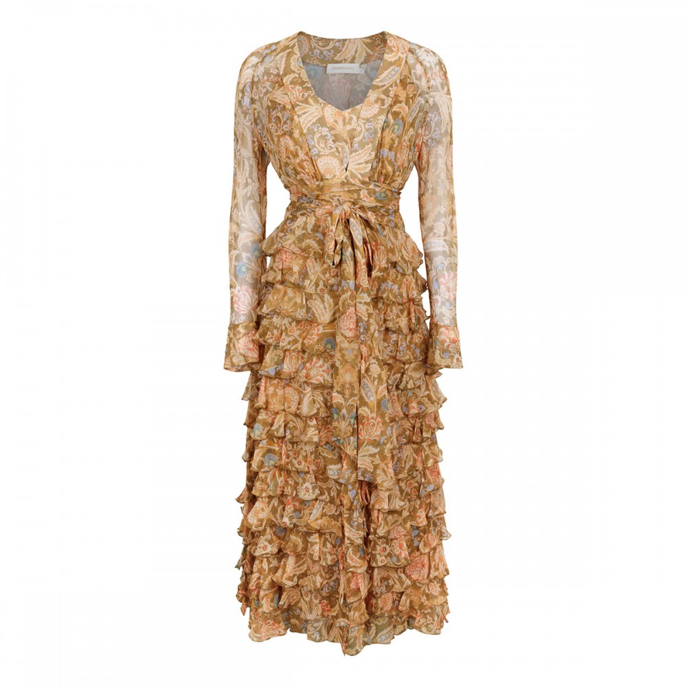 Valiant ruffle wrap dress