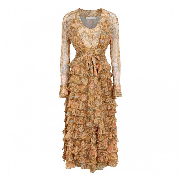 Valiant ruffle wrap dress