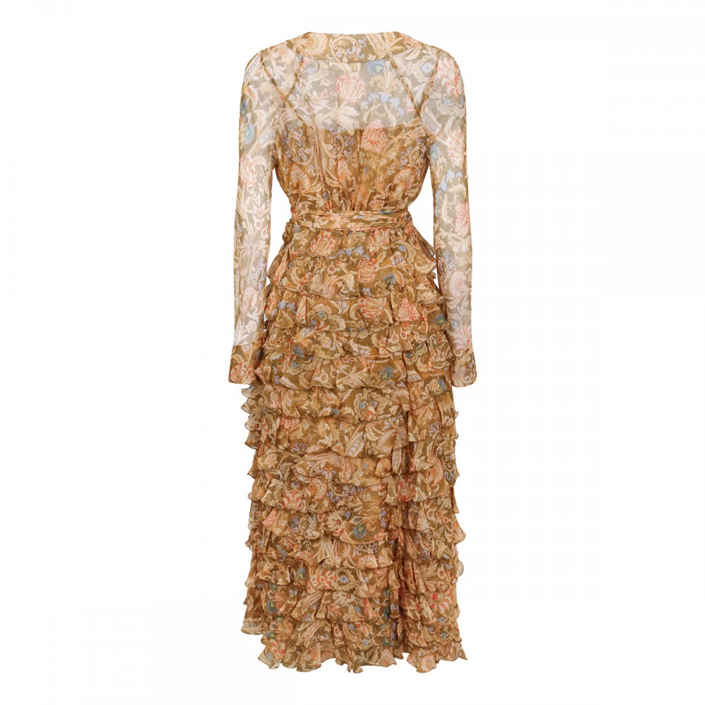 Valiant ruffle wrap dress