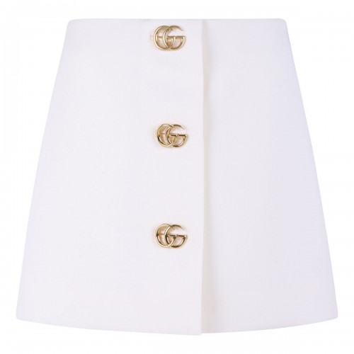 Crepe wool skirt