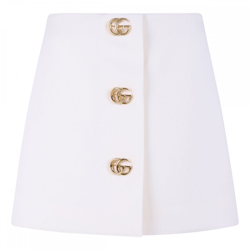 Crepe wool skirt