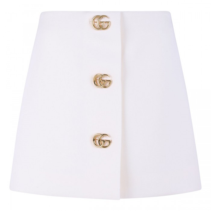 Crepe wool skirt