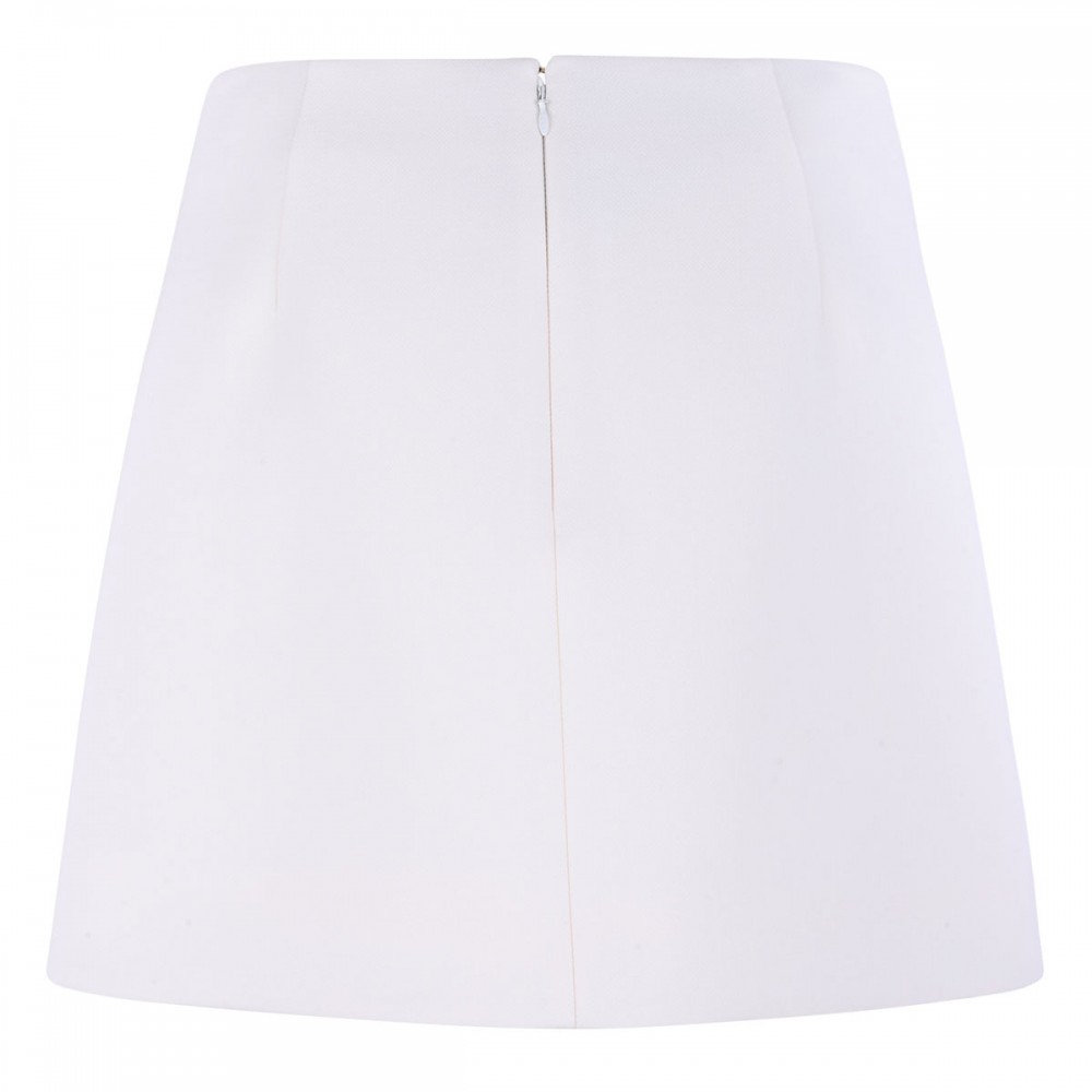 Crepe wool skirt