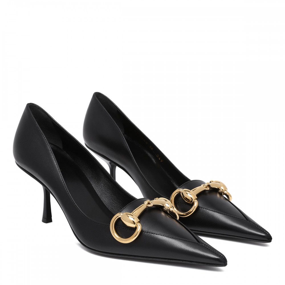 Boulevard leather pumps