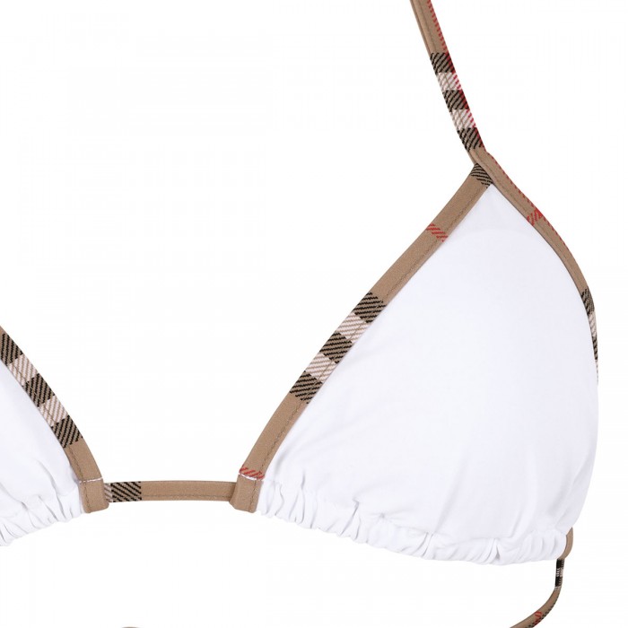 Check trim bikini set