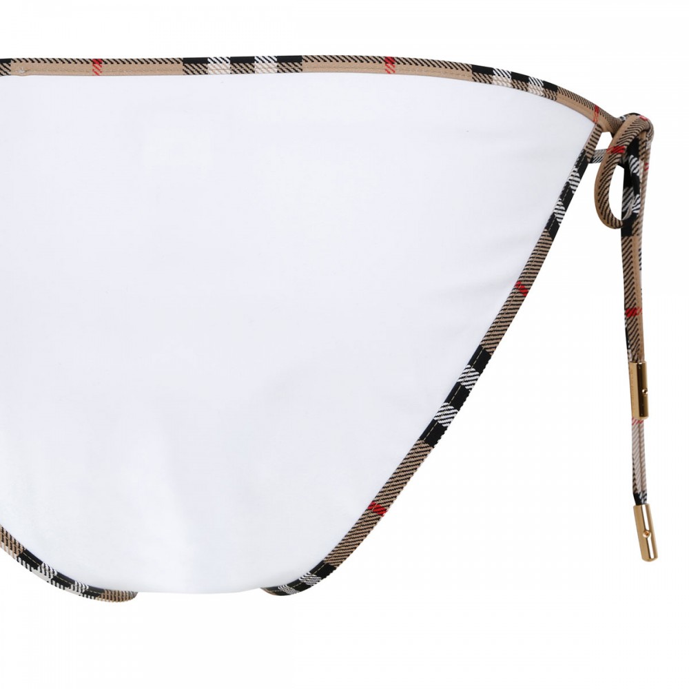 Check trim bikini set