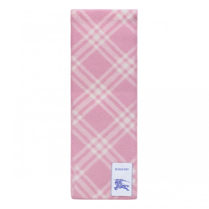 Check wool scarf