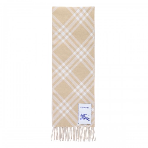 Check cashmere scarf