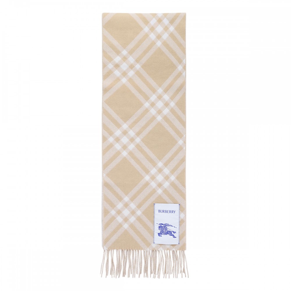 Check cashmere scarf