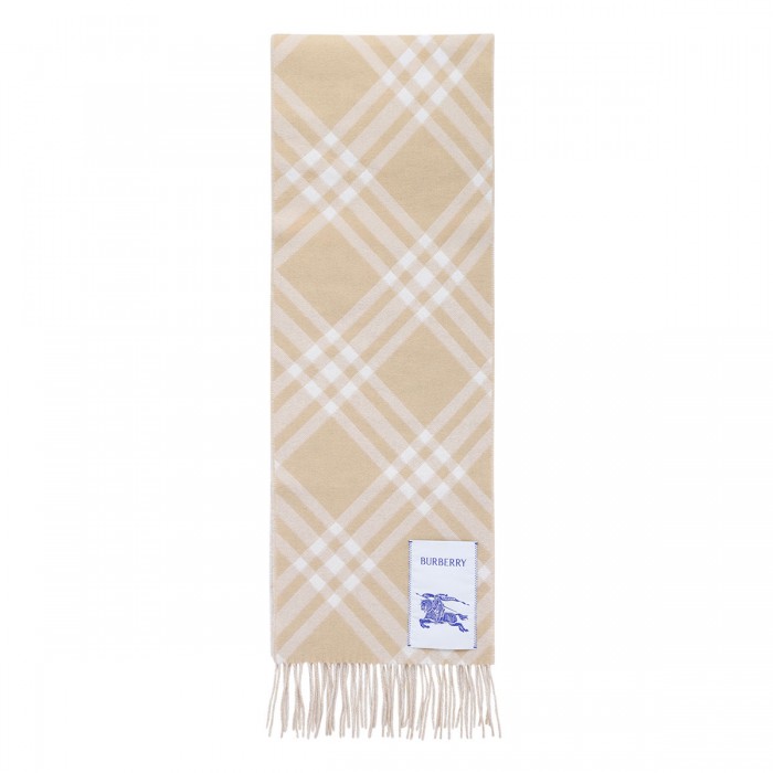 Check cashmere scarf
