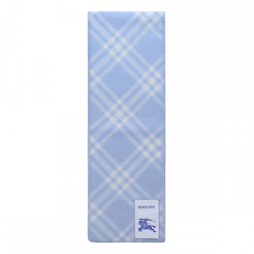 Check wool scarf