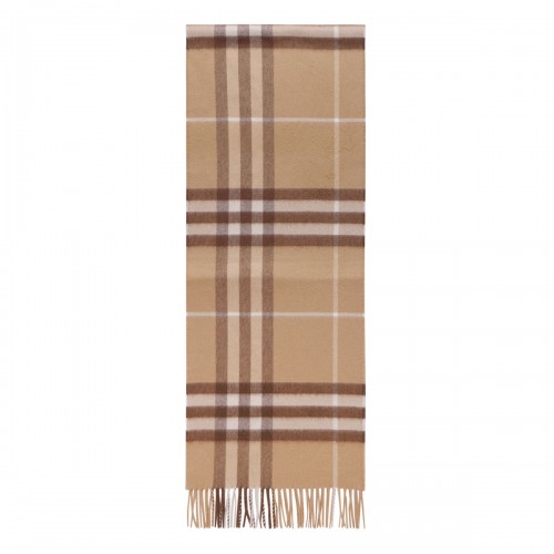 Check cashmere scarf